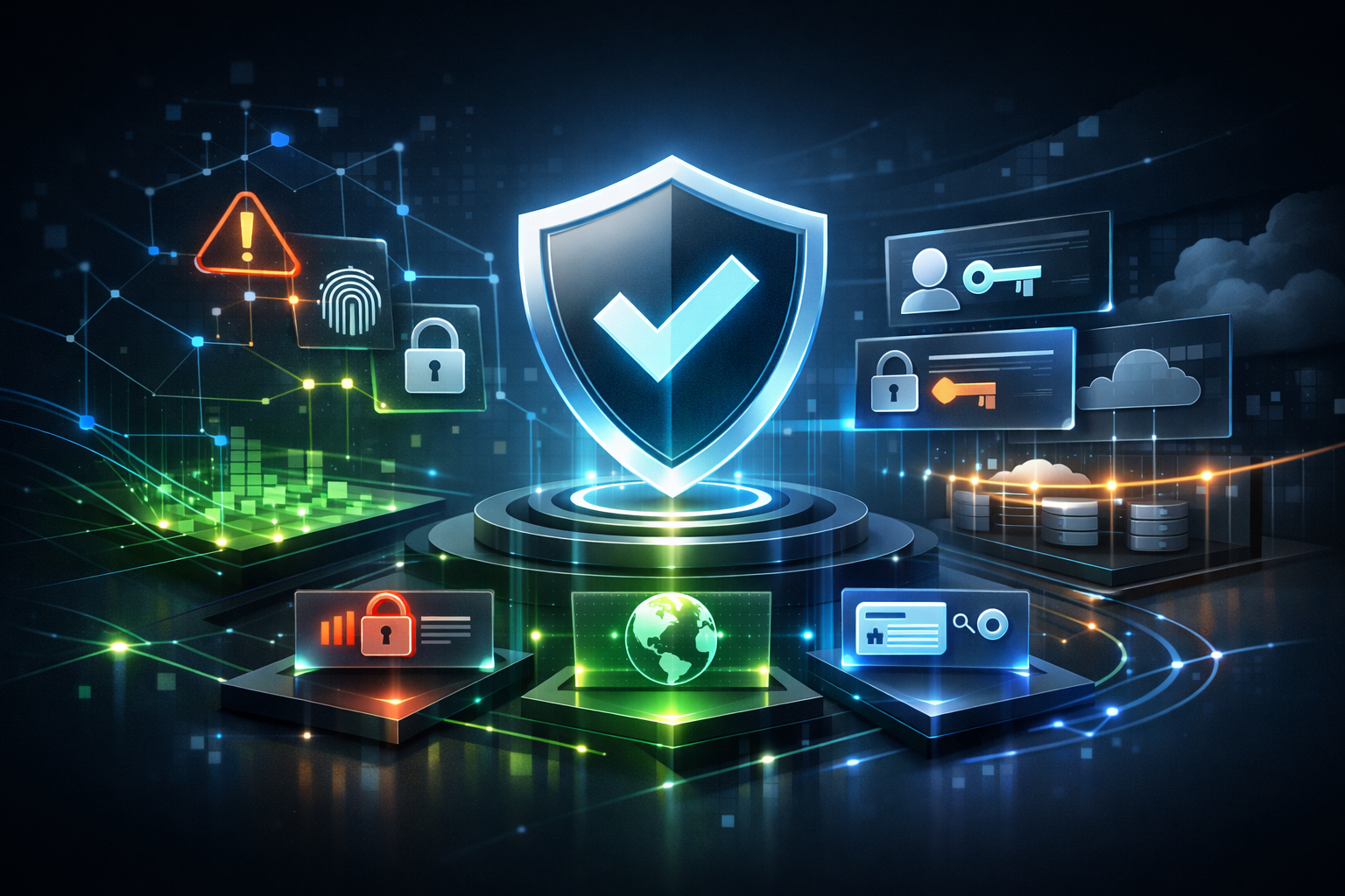 Editorial abstract cover for Vercel Security Dashboard Enters Private Beta, showing a vercel and security update as connected infrastructure signals
